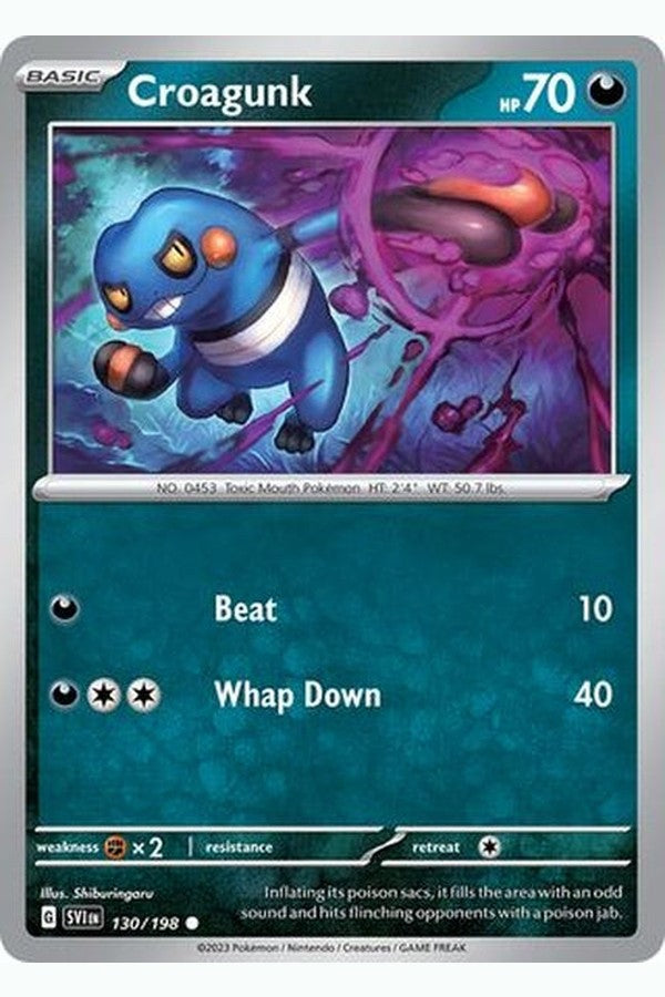 130/198 Croagunk - Common Reverse Holo