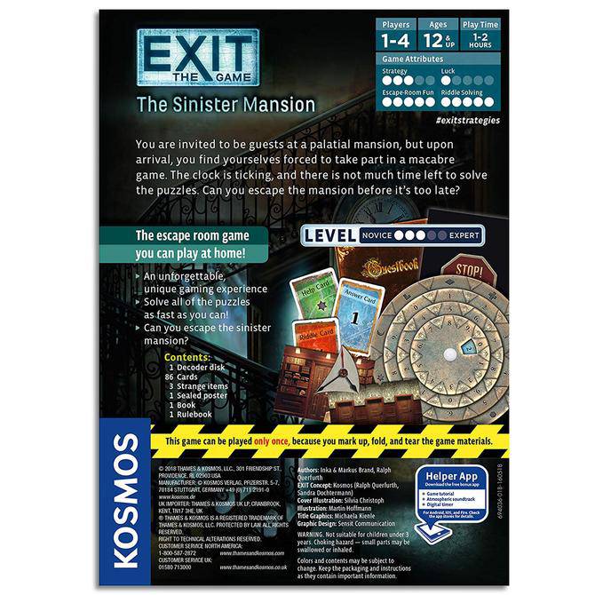 Exit The Game: The Sinister Mansion - Collectible Madness