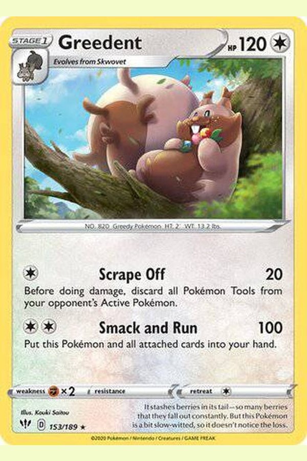 153/189 Greedent - Rare - Collectible Madness