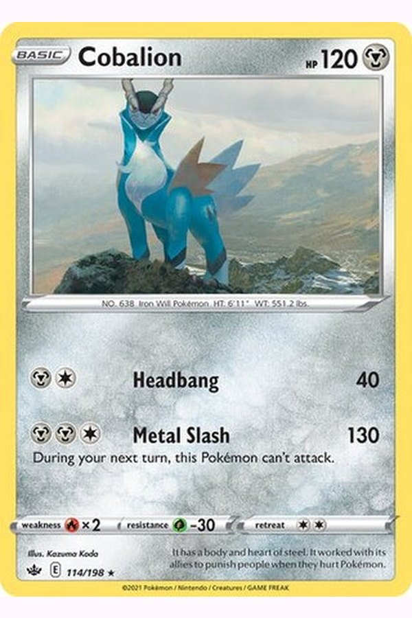 114/198 Cobalion - Rare Holo - Collectible Madness