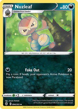 096/203 Nuzleaf - Uncommon - Collectible Madness