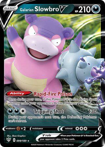 099/189 Galarian Slowbro V - Rare Holo V - Collectible Madness