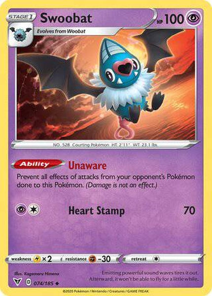 074/185 Swoobat - Uncommon - Collectible Madness