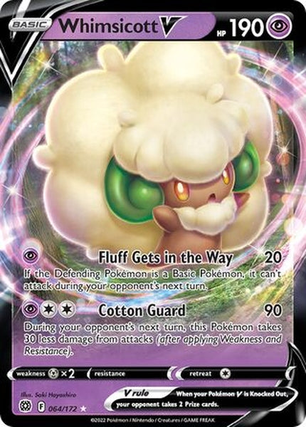 064/172 Whimsicott V - Rare Holo V - Collectible Madness