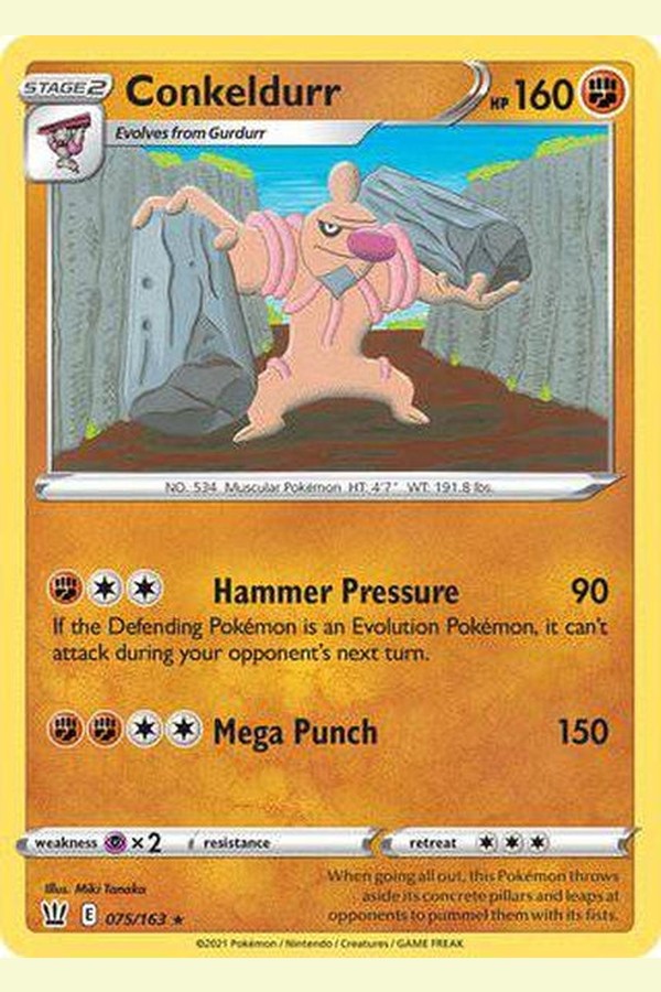 075/163 Conkeldurr - Rare - Collectible Madness