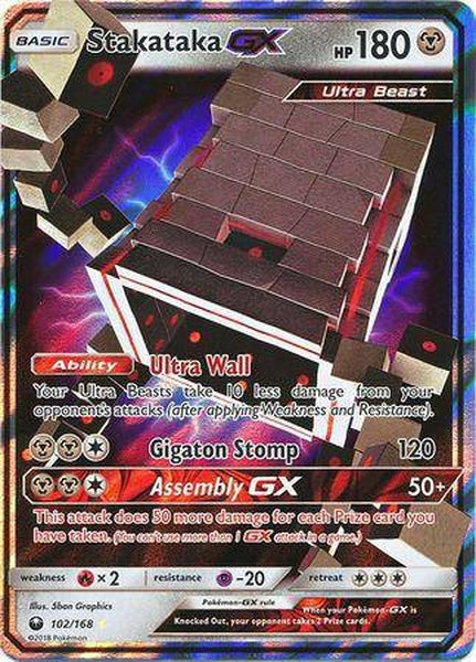 102 / 168 Stakataka-GX - Ultra Rare - Collectible Madness