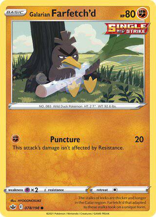 078/198 Galarian Farfetch'd - Common - Collectible Madness