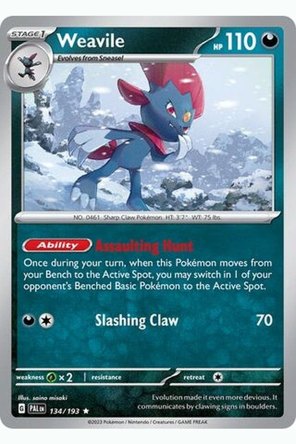134/193 Weavile - Rare Holo