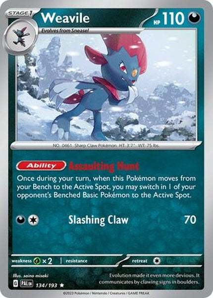 134/193 Weavile - Rare Holo