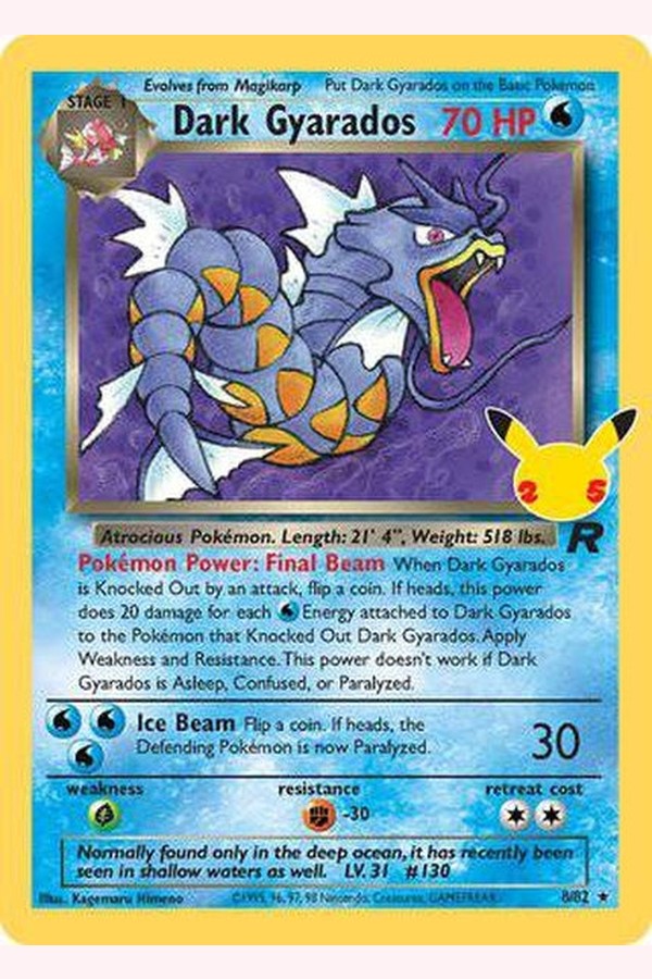 08/82 Dark Gyarados - Rare Holo - Collectible Madness