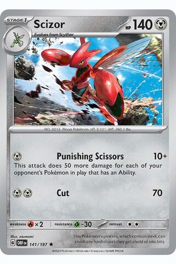 141/197 Scizor - Rare Holo