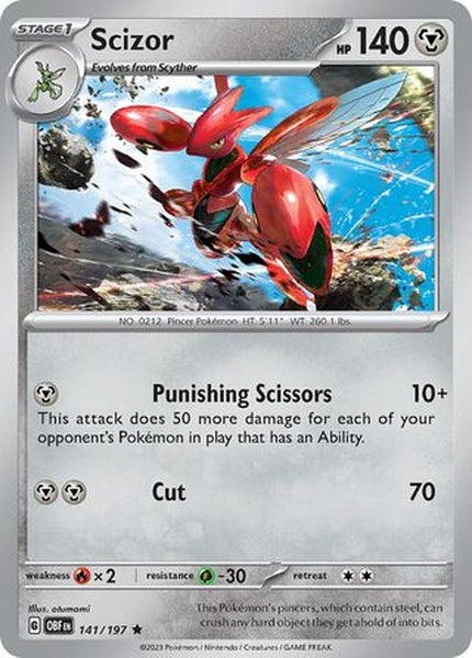 141/197 Scizor - Rare Holo