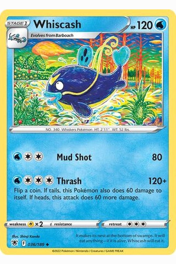 036/189 Whiscash - Uncommon - Collectible Madness