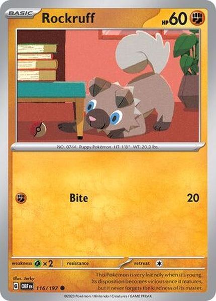 116/197 Rockruff - Common Reverse Holo