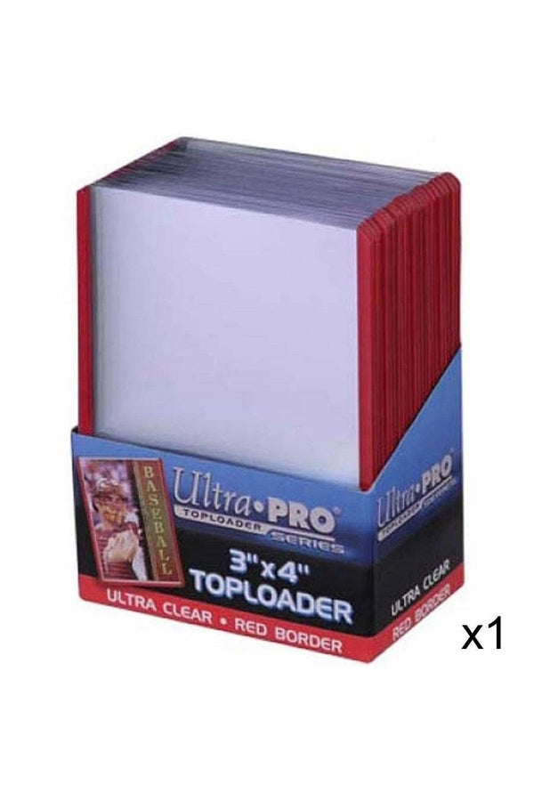 ULTRA PRO Top Loader - 3 x 4" 35pt - Red Border - Collectible Madness