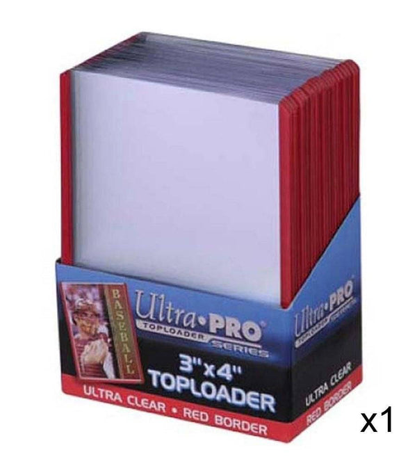 ULTRA PRO Top Loader - 3 x 4" 35pt - Red Border - Collectible Madness