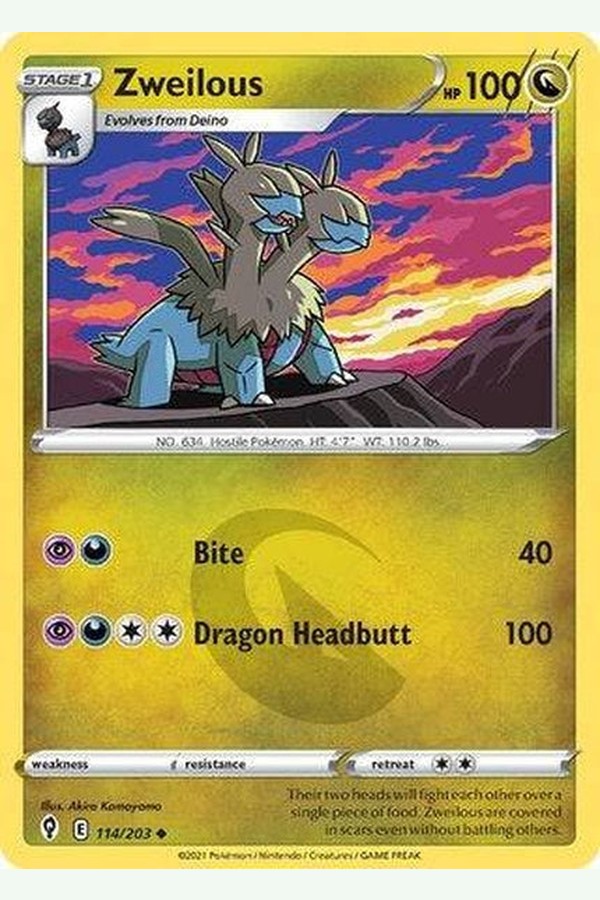 114/203 Zweilous - Uncommon Reverse Holo - Collectible Madness