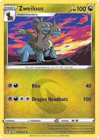 114/203 Zweilous - Uncommon Reverse Holo - Collectible Madness