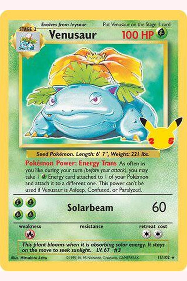 15/102 Venusaur - Rare Holo - Collectible Madness