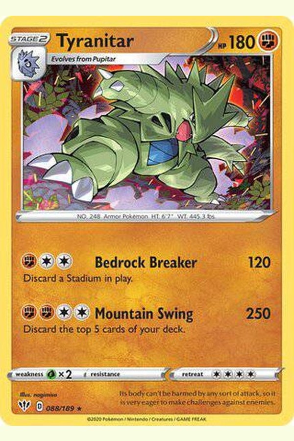 088/189 Tyranitar - Rare Holo - Collectible Madness