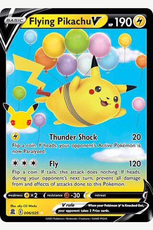 006/025 Flying Pikachu V - Rare Holo - Collectible Madness