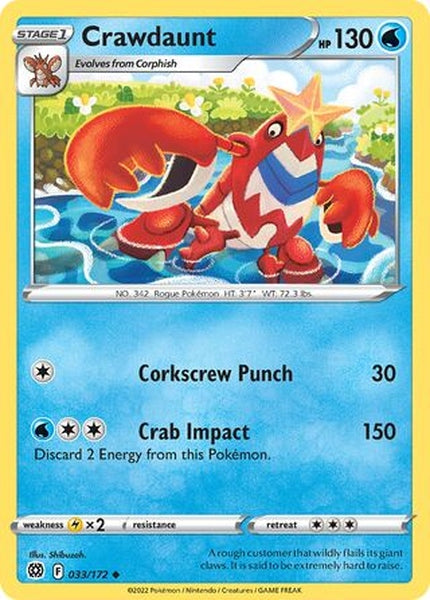 033/172 Crawdaunt - Uncommon - Collectible Madness