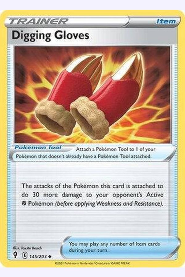 145/203 Digging Gloves - Uncommon Reverse Holo - Collectible Madness