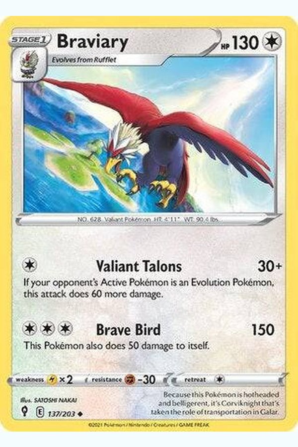 137/203 Braviary - Uncommon Reverse Holo - Collectible Madness
