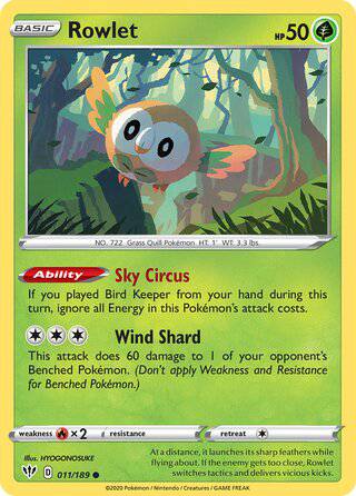011/189 Rowlet - Common - Collectible Madness