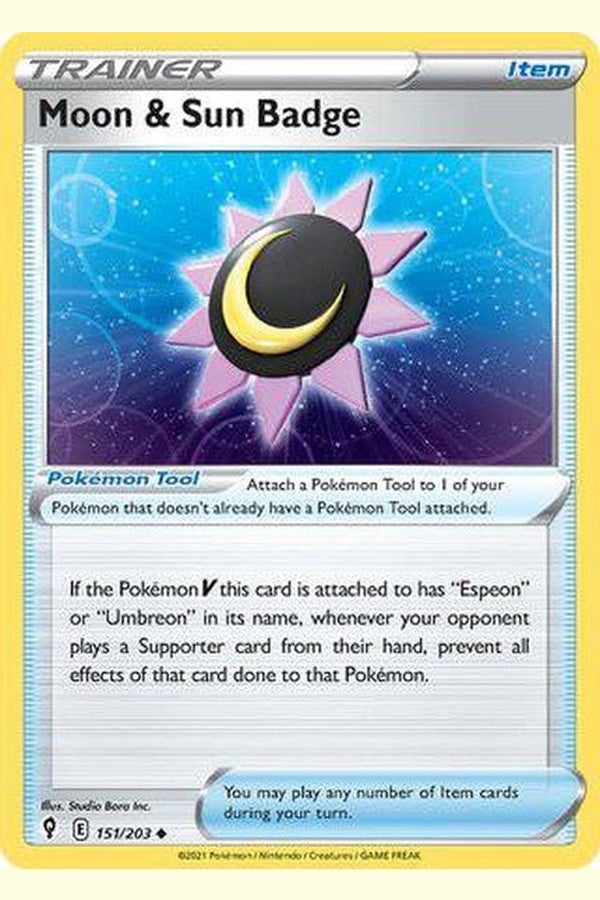 151/203 Moon & Sun Badge - Uncommon - Collectible Madness