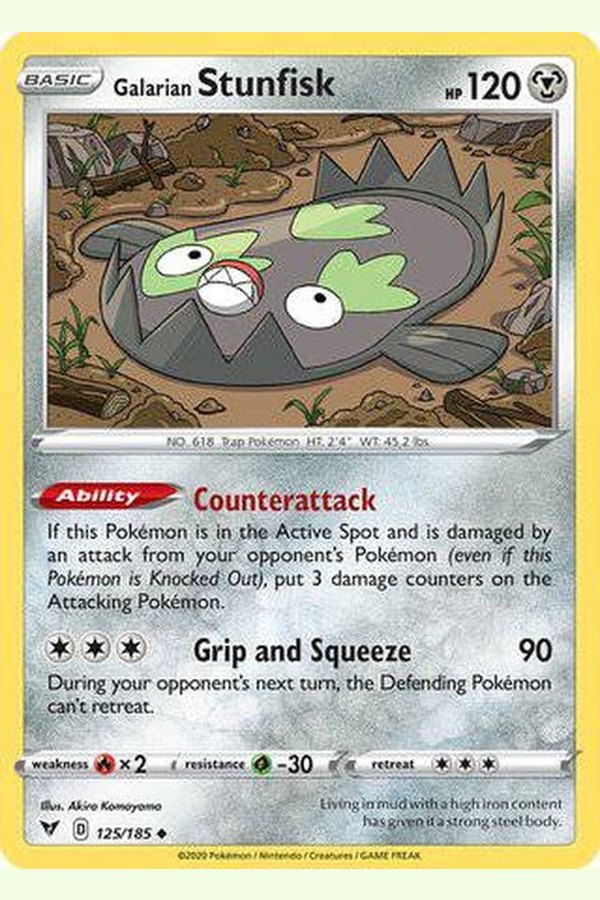 125/185 Galarian Stunfisk - Uncommon - Collectible Madness