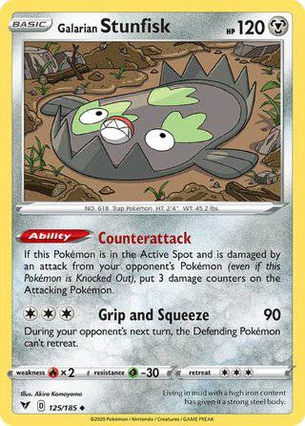 125/185 Galarian Stunfisk - Uncommon - Collectible Madness