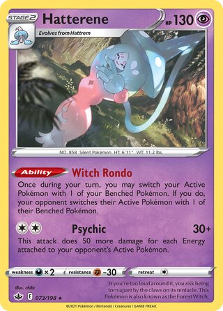 073/198 Hatterene - Rare Holo - Collectible Madness