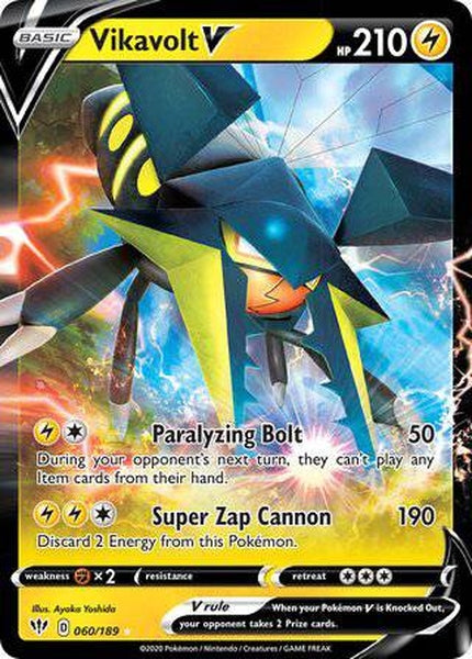 060/189 Vikavolt V - Rare Holo V - Collectible Madness