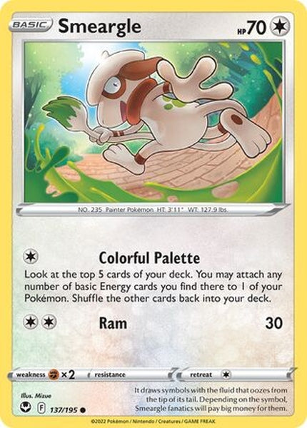 137/195 Smeargle - Common Reverse Holo