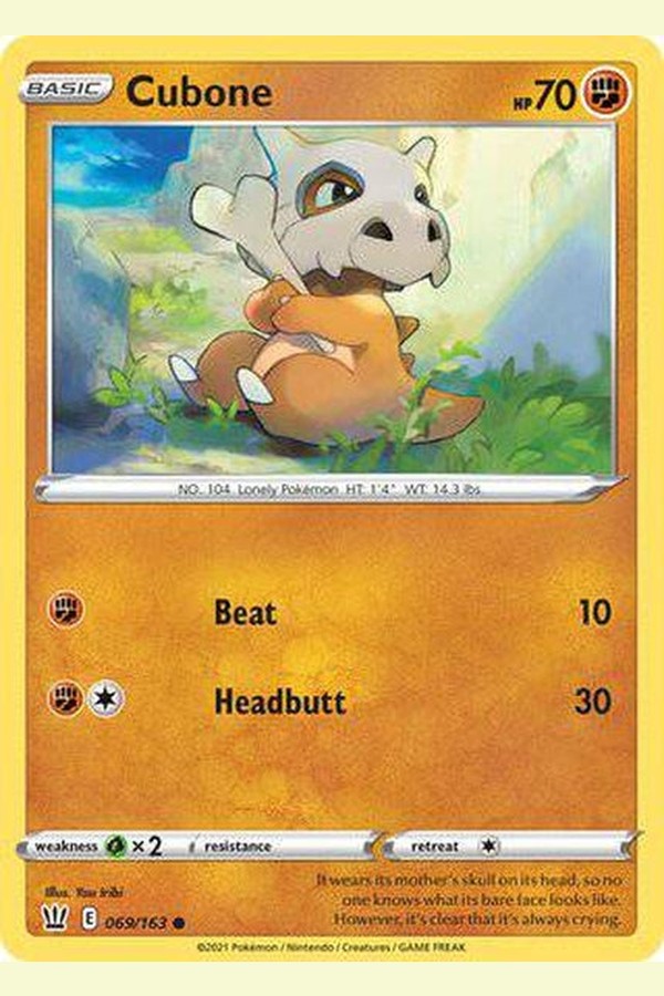 069/163 Cubone - Common - Collectible Madness