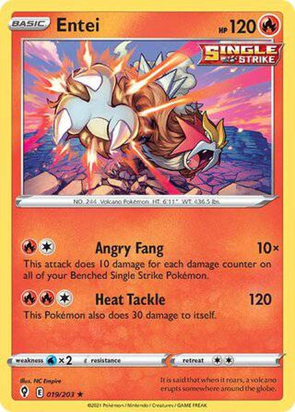019/203 Entei - Rare Holo - Collectible Madness