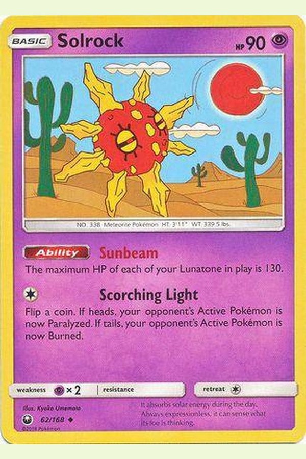 062 / 168 Solrock - Uncommon - Collectible Madness