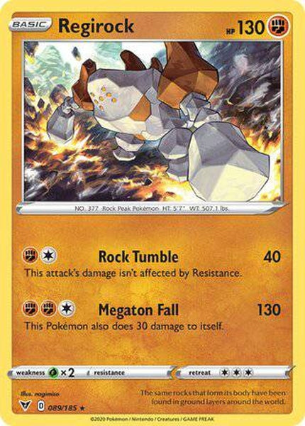 089/185 Regirock - Rare Holo - Collectible Madness