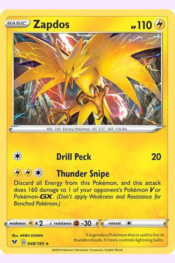 048/185 Zapdos - Rare Holo - Collectible Madness