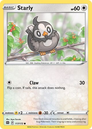 117/172 Starly - Common - Collectible Madness