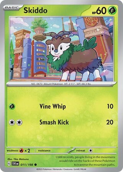 011/198 Skiddo - Common Reverse Holo