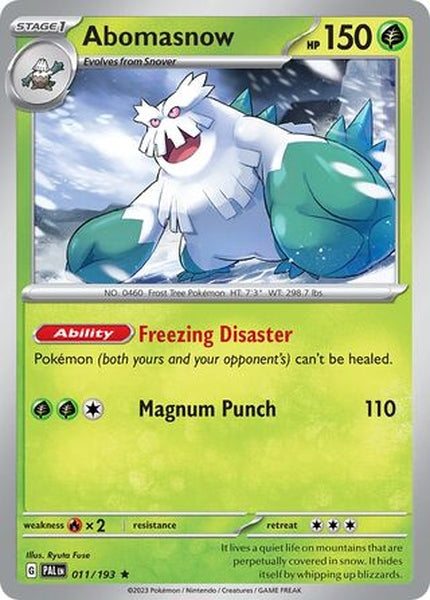 011/193 Abomasnow - Rare Holo