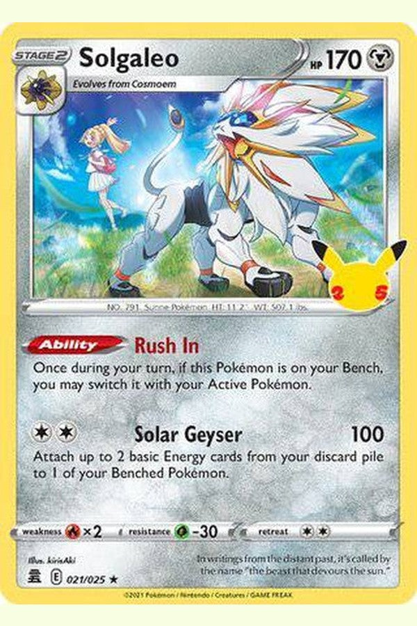 021/025 Solgaleo - Rare Holo - Collectible Madness