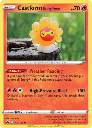 022/198 Castform Sunny Form - Common - Collectible Madness