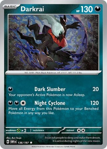 136/197 Darkrai - Rare Holo