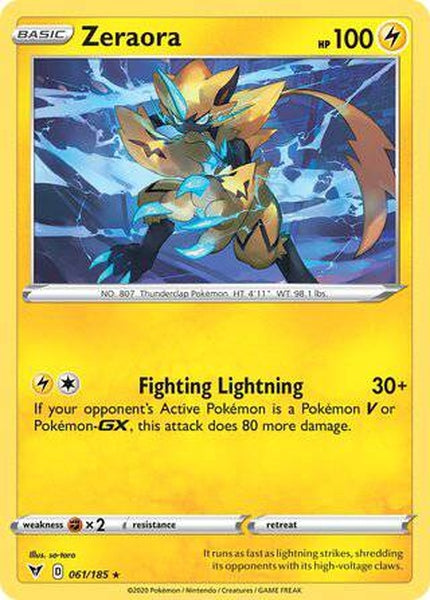 061/185 Zeraora - Rare Holo - Collectible Madness