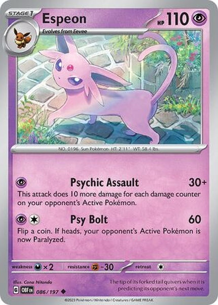 086/197 Espeon - Uncommon Reverse Holo