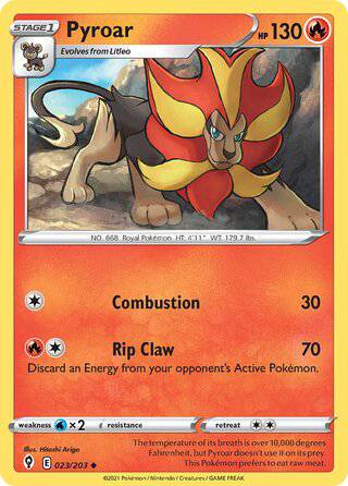 023/203 Pyroar - Uncommon - Collectible Madness