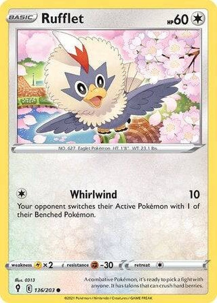 136/203 Rufflet - Common Reverse Holo - Collectible Madness